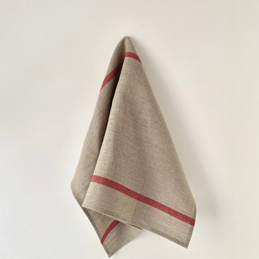 LINEN TEA TOWEL - Natural Stripe